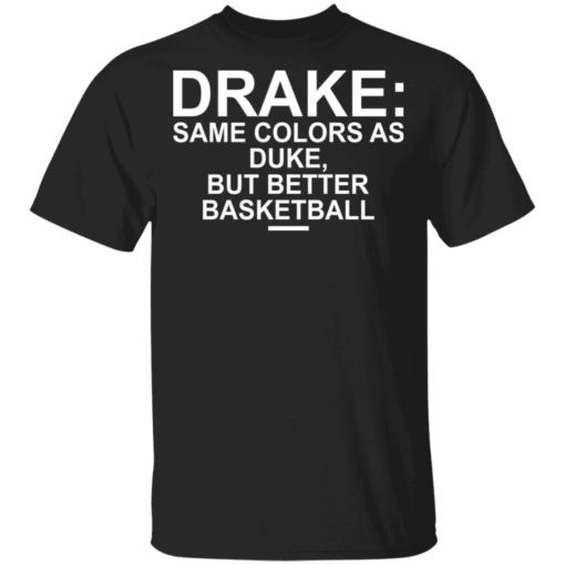 Drake same colors as duke but better basketball shirt