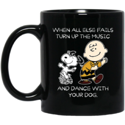 When all else fails turn up the music and dance with your dog mug