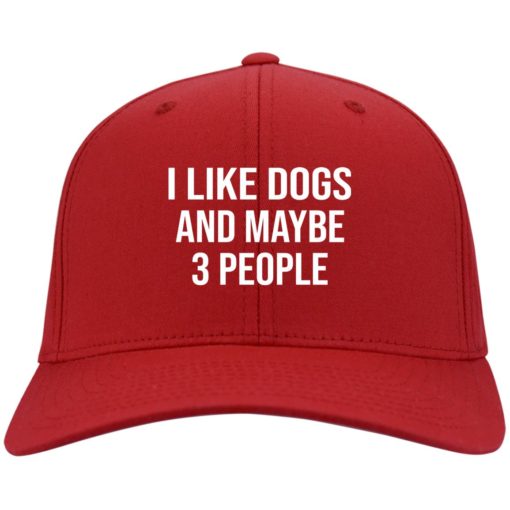I like dogs and maybe 3 people hat, cap