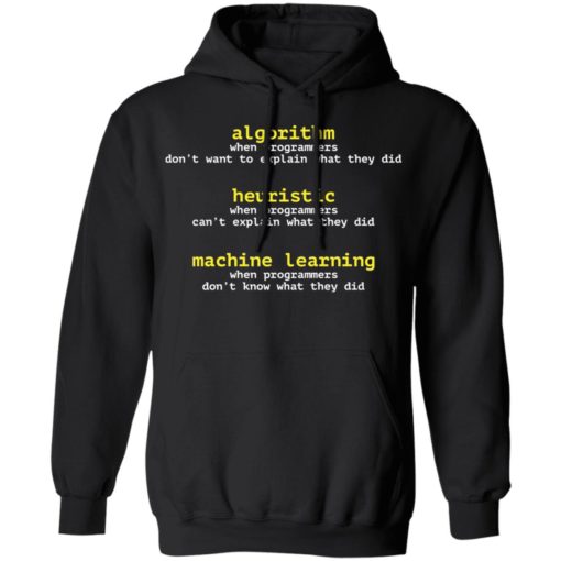 Algorithm when programmers don’t want to explain what they did shirt