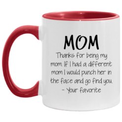 Mom thanks for being my mom mug