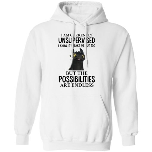 Toothless i’m currently unsupervised i know it freaks me out too shirt