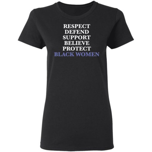 Respect defend support believe protect black women shirt