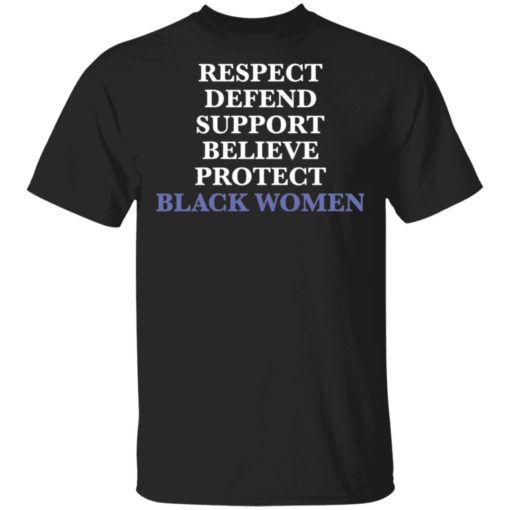 Respect defend support believe protect black women shirt