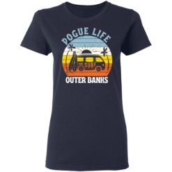 Car pogue life outer banks shirt - Ladies Tee, Navy
