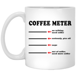 Coffee meter no talking need coffee seriously piss off mug