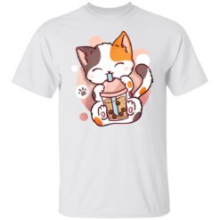 Cat boba tea bubble tea anime kawaii neko shirt