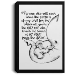 Elephant no one else will ever know the strength poster, canvas