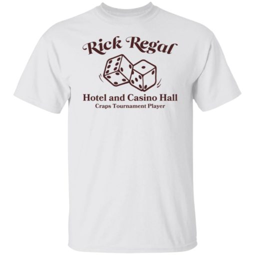 Rick Regal hotel and casino hall craps tournament player shirt