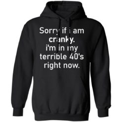 Sorry if i am cranky i’m in my terrible 40’s right now shirt