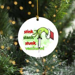 Stink stank stunk vaccinated ornament