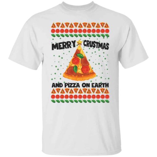 Merry crustmas and pizza on earth Christmas sweater
