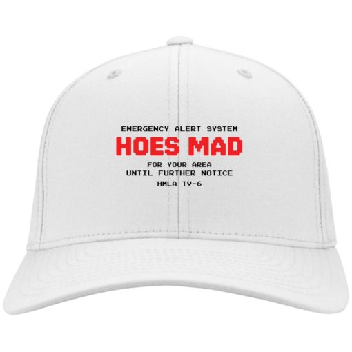 Emergency alert system hose mad for your area hat, cap