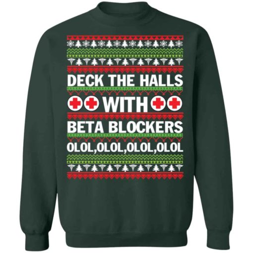Deck the halls with beta blockers olol olol olol olol Christmas sweater
