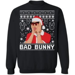 Santa bad bunny Christmas sweater