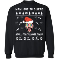 Bad Bunny Aqui Llego Tu Santa Claus Christmas sweater