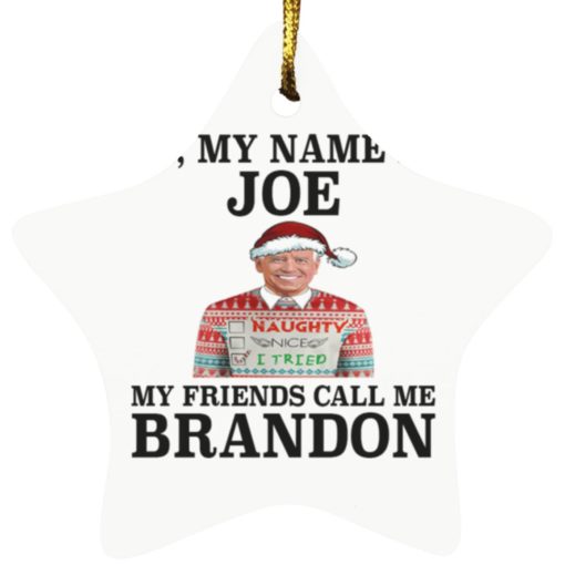 Hi my name is Joe my friends call me brandon ornament
