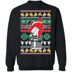 Santa Claus Keg Stand ugly Christmas sweater
