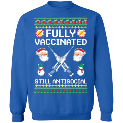 Fully vaccinated still antisocial Christmas sweater