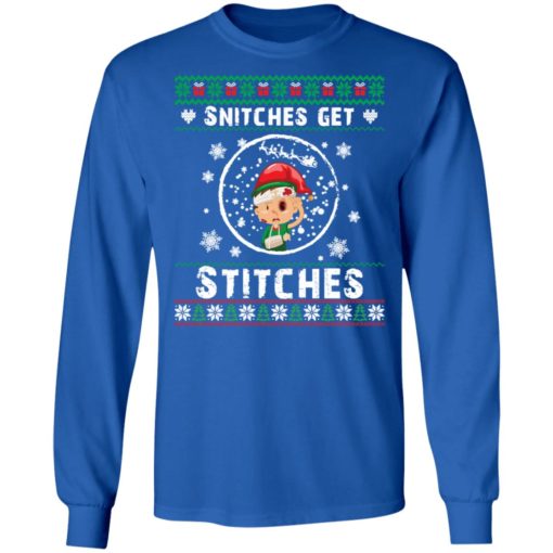 Snitches get stitches Christmas sweater