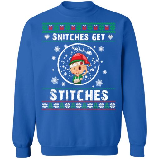 Snitches get stitches Christmas sweater