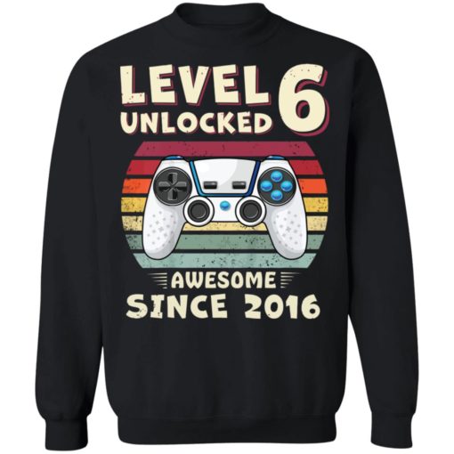 Level 6 unlocked awesome since 2016 shirt