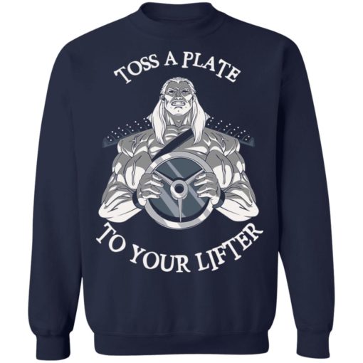 Toss a plate to your lifter shirt