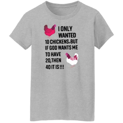 I only wanted 10 chicken but if god wants me shirt