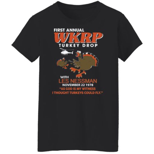 First annual wkrp turkey drop with les nessman shirt