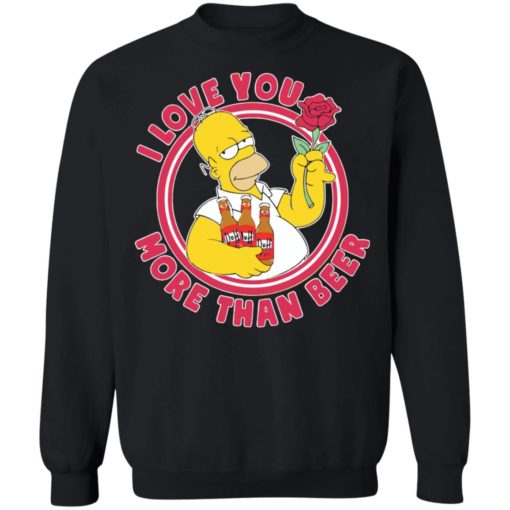 Simpson i love you more than beer shirt
