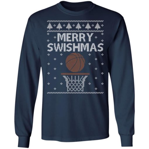 Merry swishmas basketball Christmas sweater