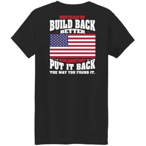 Instead of build back better how about just put it shirt
