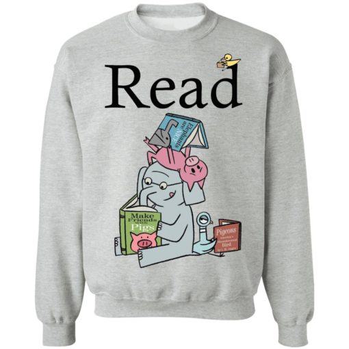 Teacher library read book club piggie elephant shirt