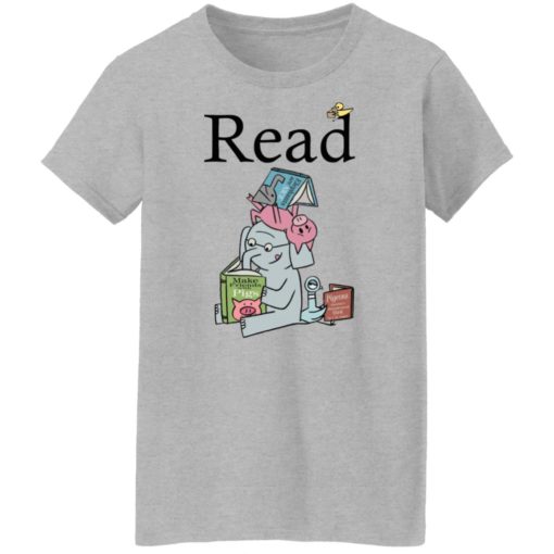 Teacher library read book club piggie elephant shirt