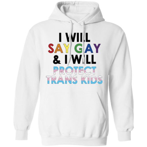 I will say gay and i will protect trans kids LGBTQ pride shirt