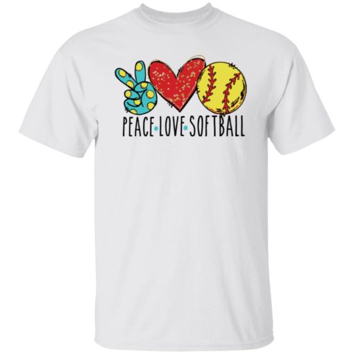 Peace love softball shirt