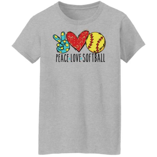 Peace love softball shirt