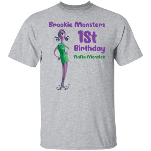 Brookie monsters 1st birthday nana monster shirt
