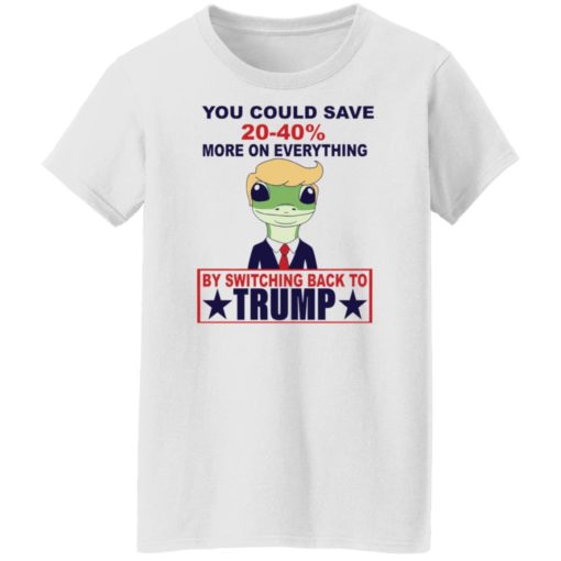 You could save 20-40% more on everything by switching back to Tr*mp shirt