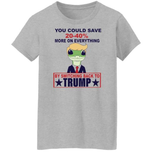 You could save 20-40% more on everything by switching back to Tr*mp shirt