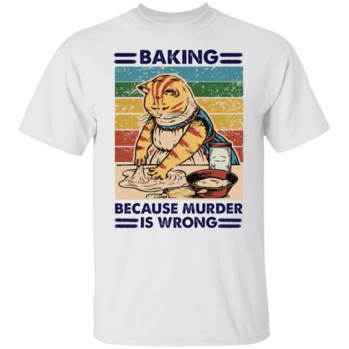 Cat taking because murder is wrong shirt