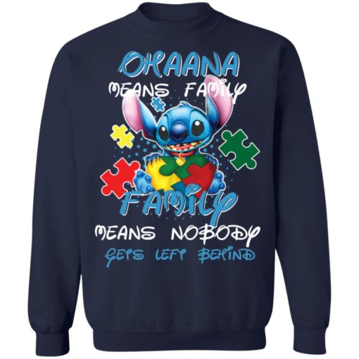 Stitch ohana means family family means nobody gets left behind shirt