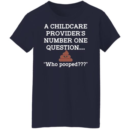 A childcare provider’s number one question who pooped shirt