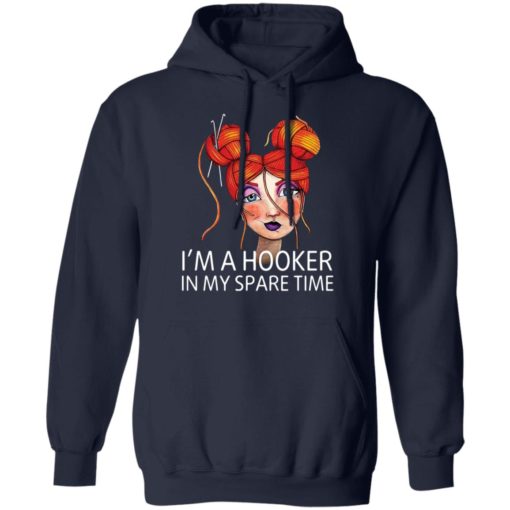 I’m a hooker in my spare time hooks messy yarn bun girl shirt