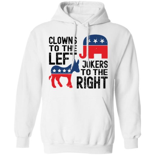 Clowns to the left of jokers to the right shirt