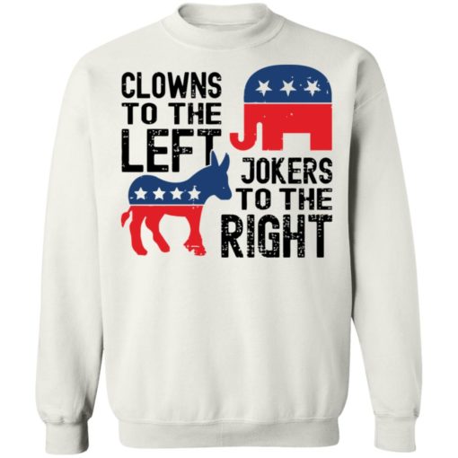 Clowns to the left of jokers to the right shirt