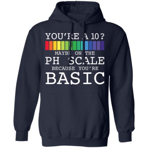 You’re a 10 maybe on the ph scale because you’re basic shirt