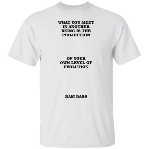 What you meet in another being is the projection shirt