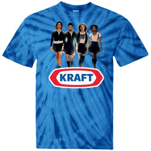 Kraft Light as a cheddar swiss as a board tie dye t-shirt