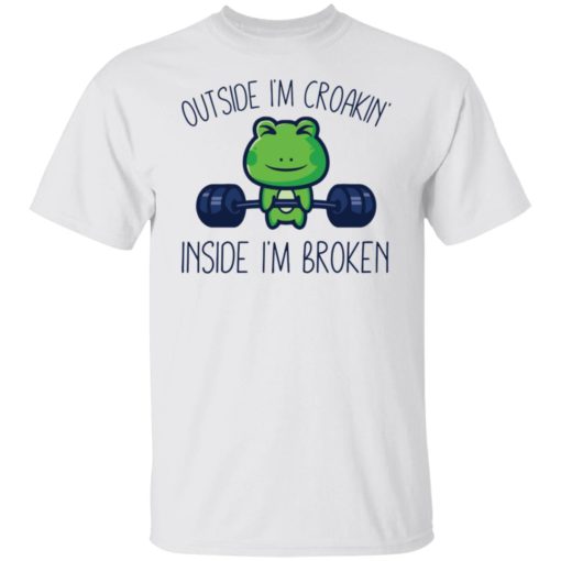 Frog outside i’m croakin inside i’m broken sweatshirt